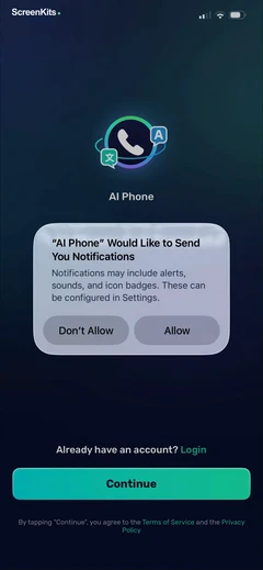 AI Phone-Call&Voice Translator permissions UI screen 8