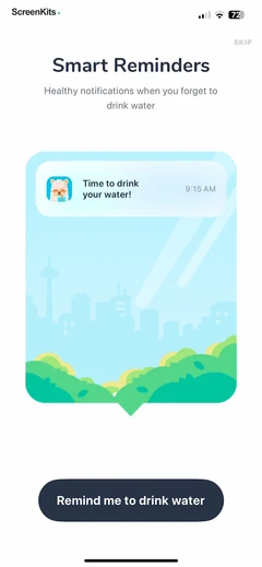 Water tracker Waterllama mobile app UI screen 12