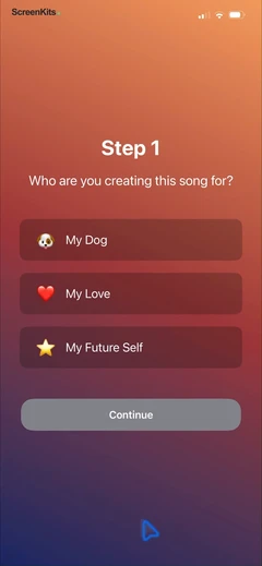 ai-song-maker-soniva-music mobile app UI screen 6