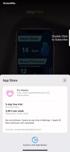 Vital- Heart Health&Meditation mobile app UI screen 5