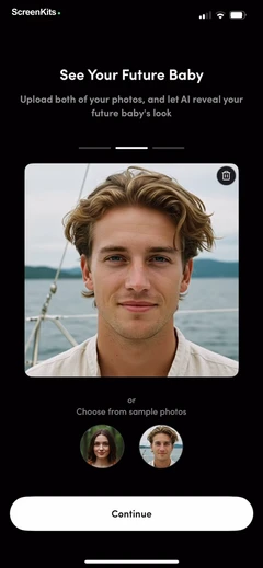 AI Baby Generator: Face Maker mobile app UI screen 5