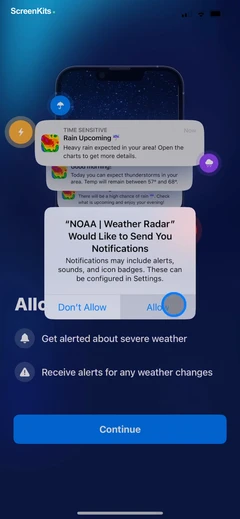 Weather Radar - NOAA Channel permissions UI screen 11
