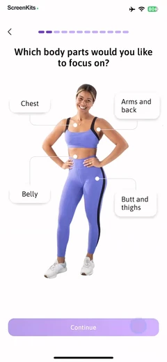 Radiance- Home Fitness Workout mobile app UI screen 6