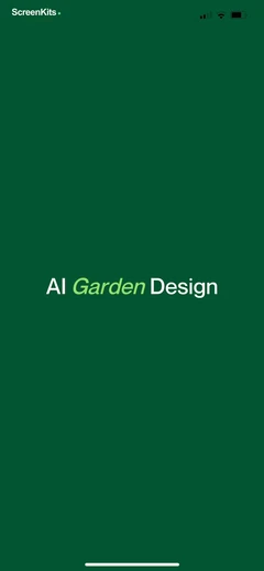 AI Garden Design mobile app UI screen 3