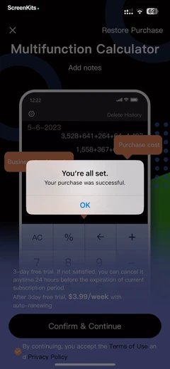 Calculator: Math Solver mobile app UI screen 12