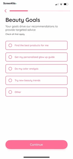 Glam Up - Perfect Your Look mobile app UI screen 7