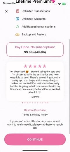 Fleur - Budget Planner App mobile app UI screen 5