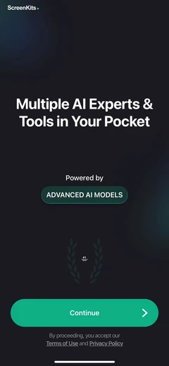 AI Expert mobile app UI screen 3