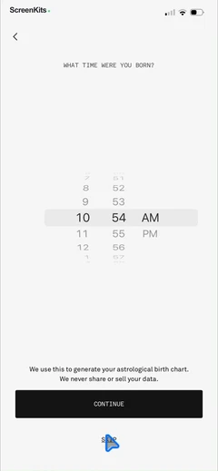 Co–Star Personalized Astrology mobile app UI screen 9