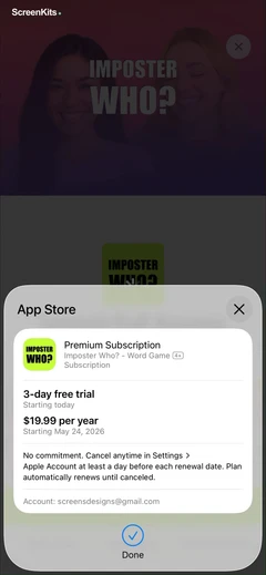 Imposter Who- - Word Game mobile app UI screen 11
