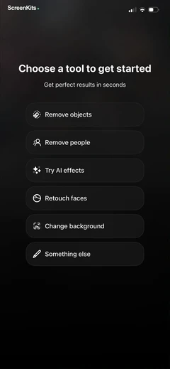 TouchRetouch mobile app UI screen 5