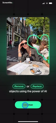 Remove Objects mobile app UI screen 3