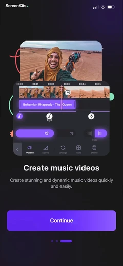Add Background Music To Video mobile app UI screen 7