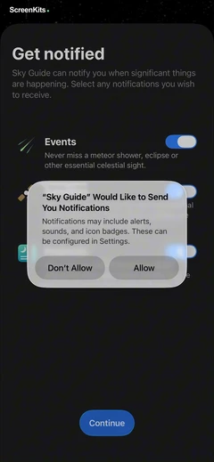 Sky Guide permissions UI screen 9