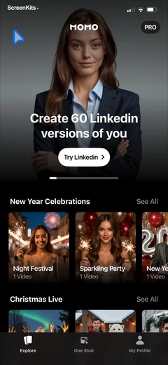 Momo- AI Photo & Video Maker mobile app UI screen 8