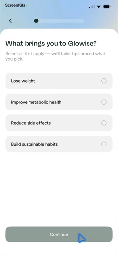 glowise-glp-1-tracker-diary mobile app UI screen 7