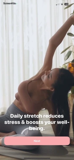 Stretch Go- Stretching Splits mobile app UI screen 6