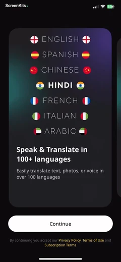 Translator Guru- Voice & Text mobile app UI screen 7