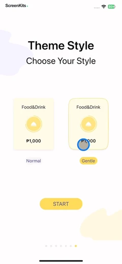 Budget app - spending tracker mobile app UI screen 12