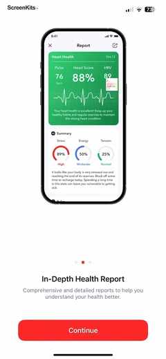 iCardio - Heart Rate Tracker mobile app UI screen 8