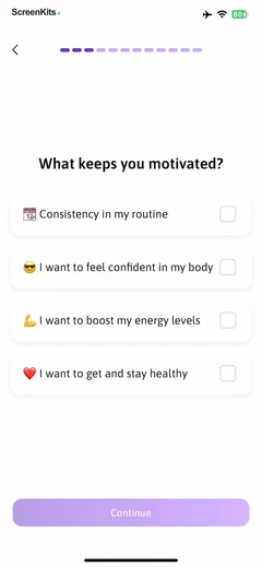 Radiance- Home Fitness Workout mobile app UI screen 8