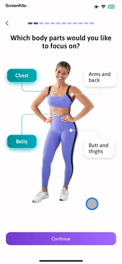 Radiance- Home Fitness Workout mobile app UI screen 7