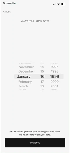 Co–Star Personalized Astrology mobile app UI screen 8