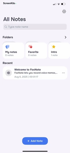 FoxNote onboarding UI screen 10