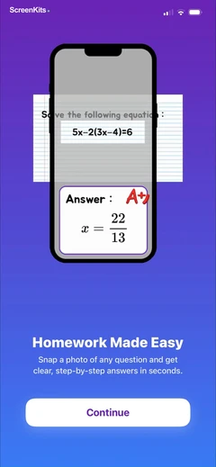 Socratic Homework AI mobile app UI screen 4