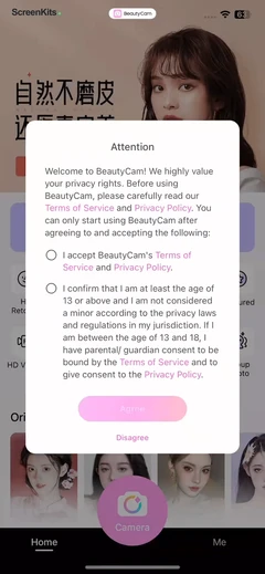 BeautyCam-Digicam&Photo Editor onboarding UI screen 3