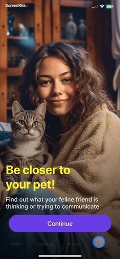 Cat Translator – Human to Pet mobile app UI screen 5