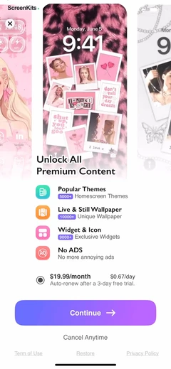 Cool Themes & Fonts- Cute Text paywalls UI screen 8