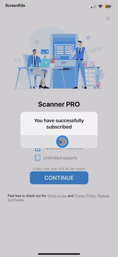 Documents to PDF Scanner paywalls UI screen 11