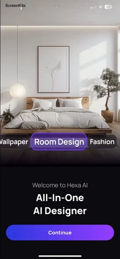 AI Art Generator & Logo - Hexa onboarding UI screen 10