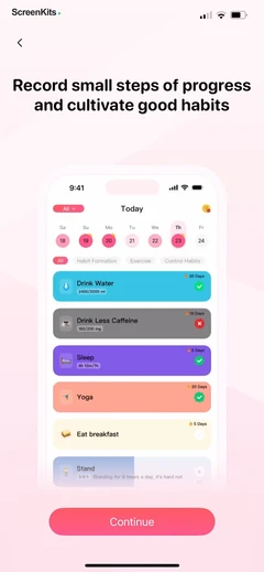 Habit Tracker mobile app UI screen 7