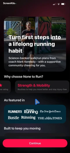 None to Run- Beginner, 5K, 10K mobile app UI screen 4