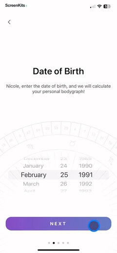 Human Design- HD Birth Chart mobile app UI screen 11