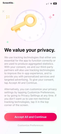 Fonts - AI Stickers mobile app UI screen 4