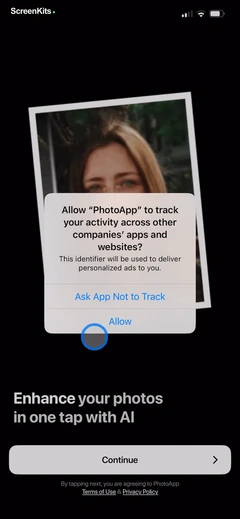 PhotoApp - AI Photo Enhancer permissions UI screen 4