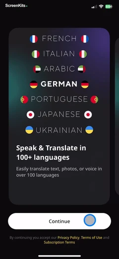 Translator Guru- Voice & Text mobile app UI screen 9
