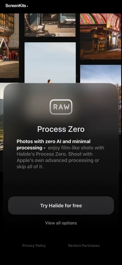 Halide Mark III - Pro Camera mobile app UI screen 7