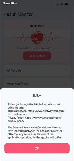 HeartFit - Heart Rate Monitor mobile app UI screen 4