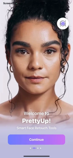 PrettyUp - Body Editor Video mobile app UI screen 10