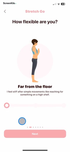 Stretch Go- Stretching Splits mobile app UI screen 11