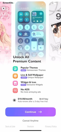 Cool Themes & Fonts- Cute Text paywalls UI screen 6