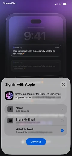 blow-up-go-viral-with-ai mobile app UI screen 4