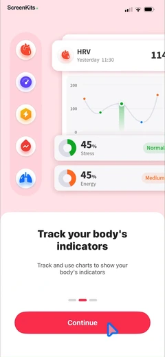 Health Tracker- HeartRate & BP mobile app UI screen 9
