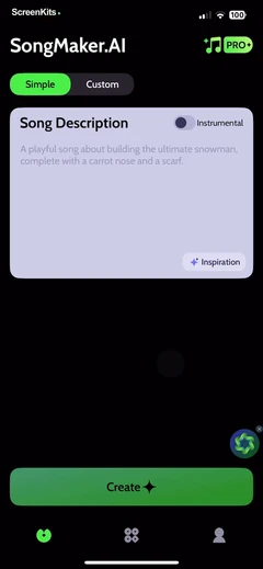 SongMaker-AI Music Generator mobile app UI screen 4