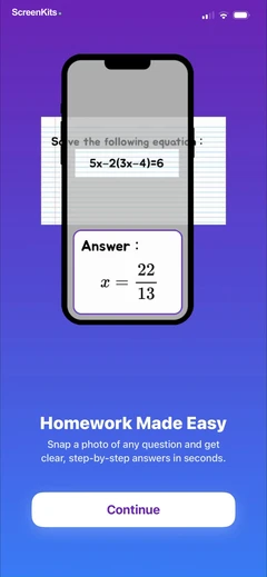 Socratic Homework AI mobile app UI screen 3