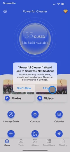 Powerful Cleaner-Clean Storage mobile app UI screen 8